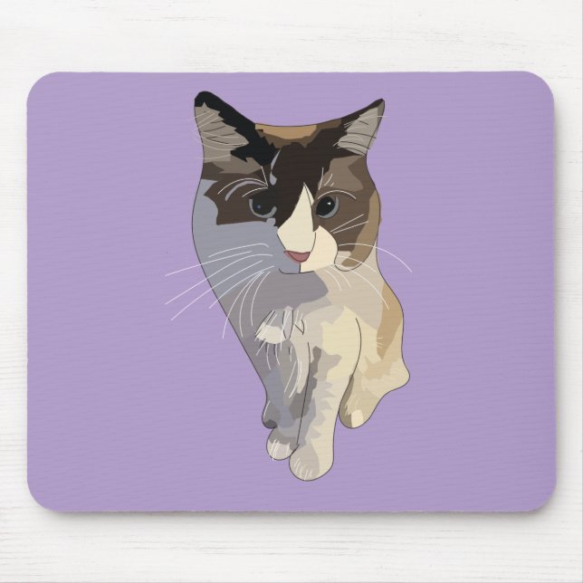 Tapis De Souris Ragdoll cat, Purple (Devant)