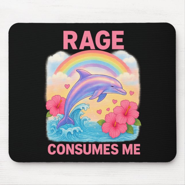 Tapis De Souris Rage Consumes Me Dolphin  (Devant)