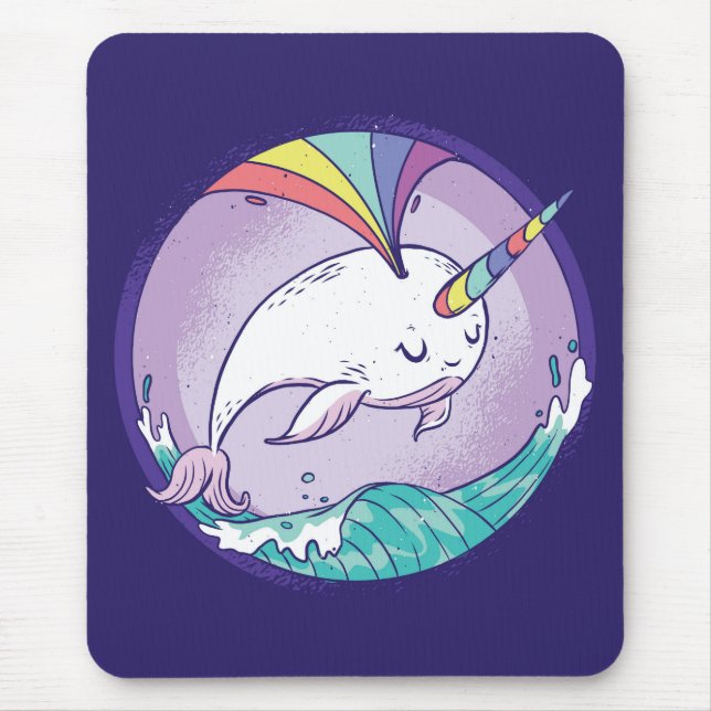 Tapis De Souris Rainbow Narwhal (Devant)