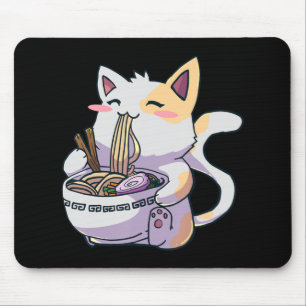 Tapis De Souris Ramen Cat Kawaii Anime cadeau japonais