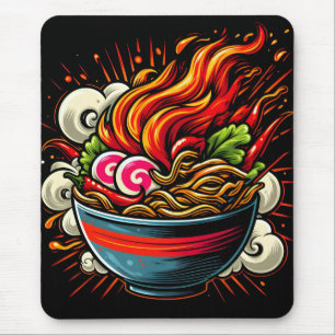 Tapis De Souris Ramen Épicé Art de Rue des Nouilles Japonaises