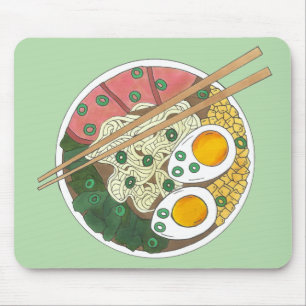 Tapis De Souris Ramen Noodles Bowl Restauration Japonaise Foin