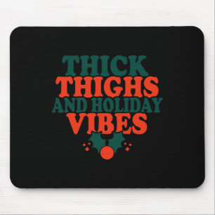 Tapis De Souris Rangée4 Épais cuisses Vibes de vacances Joyeux Noë