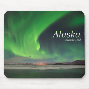 Tapis De Souris Rappel du rideau de l'Alaska