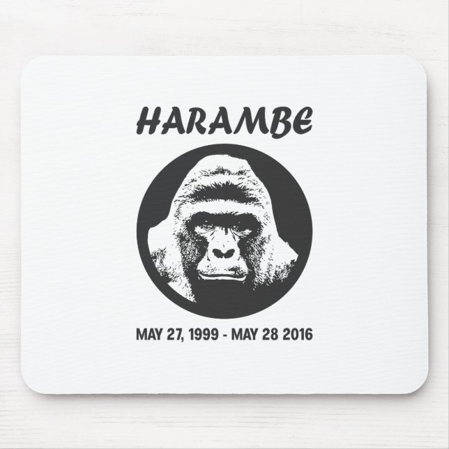 Tapis De Souris Rappelez-vous Harambe (Devant)