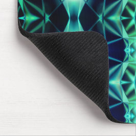 Tapis De Souris Rapport acrylique bleu-vert, formes de miroir néon