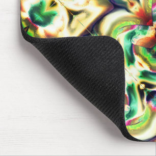Tapis De Souris Rapport vert et coloré avec style de verre brut