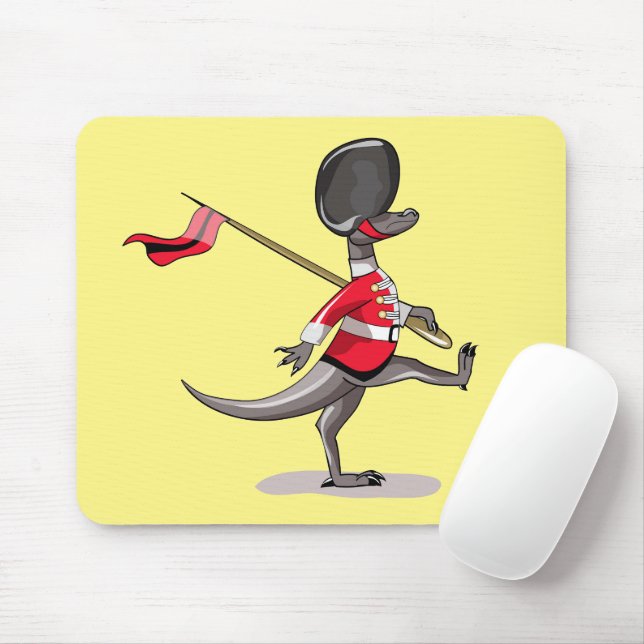 Tapis De Souris Raptor Habillé En Garde Britannique. (Avec souris)