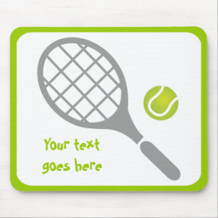 Tapis De Souris Raquette de tennis et coutume de balle