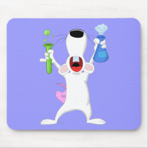 Tapis De Souris Rat Mousepad de laboratoire de tube à essai