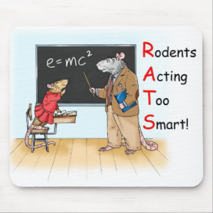 Tapis De Souris Rat "trop futé" Mousepad