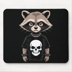 Tapis De Souris Raton laveur emo sombre avec style punk alternatif