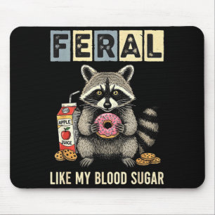 Tapis De Souris Raton laveur humour diabète drôle blague insuline