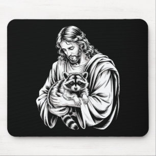 Tapis De Souris Raton laveur Jésus Raton laveur détruit Raton lave