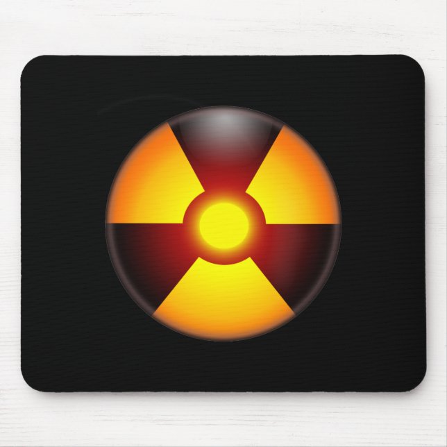 Tapis De Souris Rayonnement nucléaire d'avertissement (Devant)