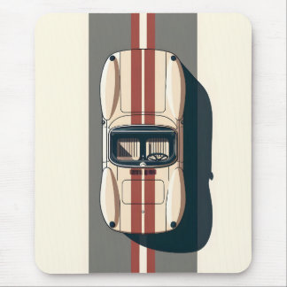 Tapis De Souris Rayure de voiture de course rétro minimaliste