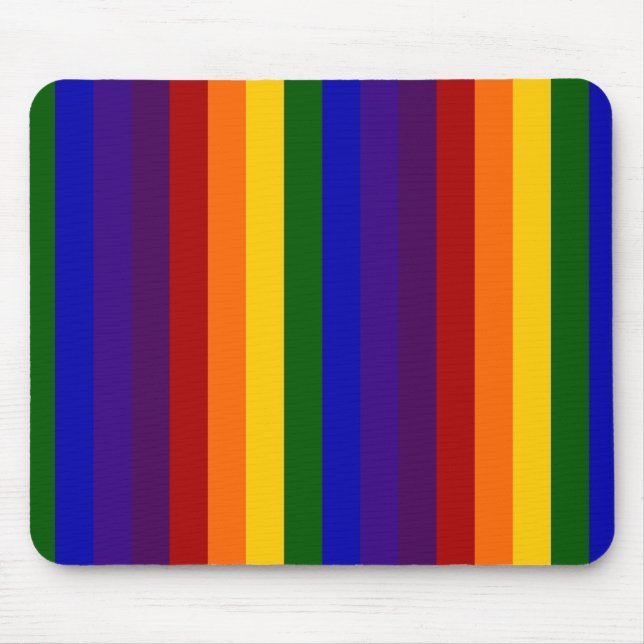 Tapis De Souris Rayures arc-en-ciel (Devant)