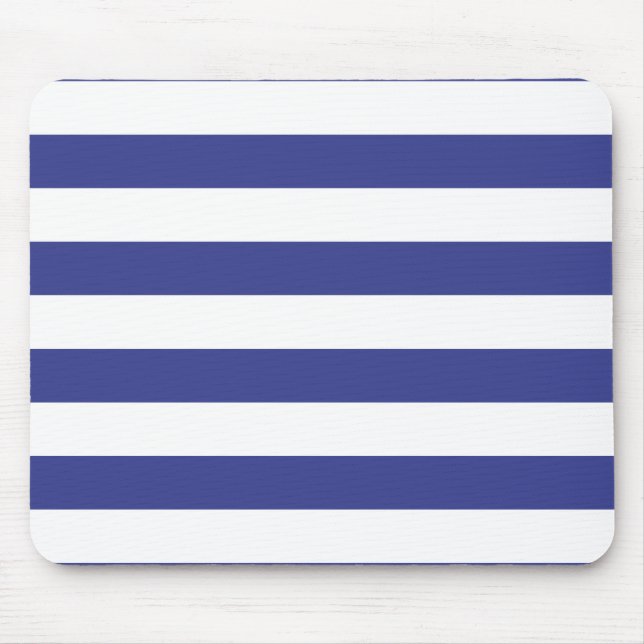 Tapis De Souris Rayures bleues et blanches (Devant)
