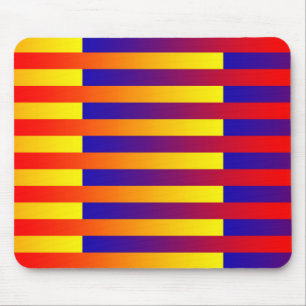 Tapis De Souris Rayures Bleues Rouges Jaunes