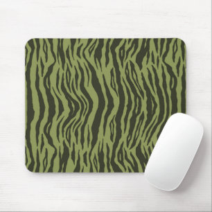 Tapis De Souris Rayures de Tigre Glamour Vert de Mousse Imprimé An