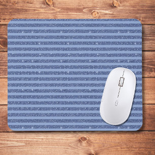 Tapis De Souris Rayures horizontales de style paillettes indigo fo