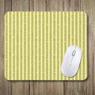 Tapis De Souris Rayures verticales de style pailleté jaune vif