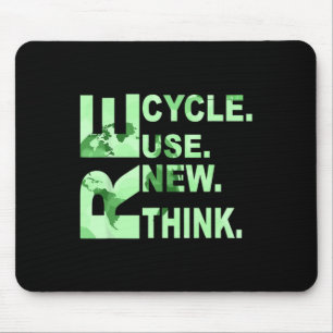 Tapis De Souris Re Cycle Utiliser Nouveau Pensez Hommes Femmes Rec