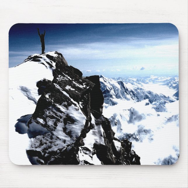 Tapis De Souris Réalisation de l'alpiniste hiver de neige (Devant)