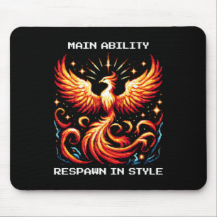 Tapis De Souris Réapparaître Dans Le Style Phoenix Pixel Revival A