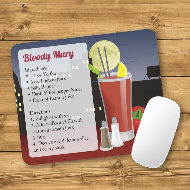 Tapis De Souris Recette de Bloody Mary (Créateur téléchargé)