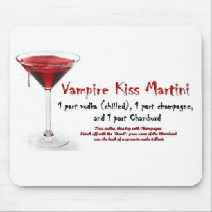 Tapis De Souris Recette de boissons de Martini de baiser de