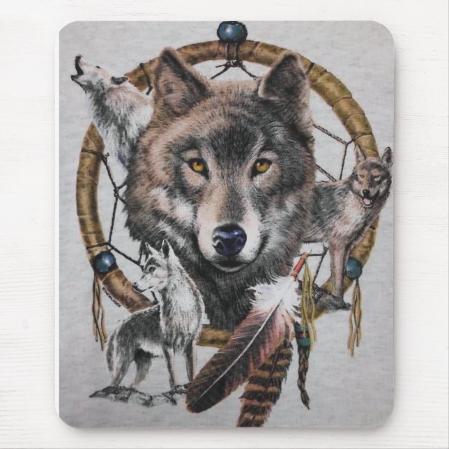 Tapis De Souris receveur rêveur de loups (Devant)