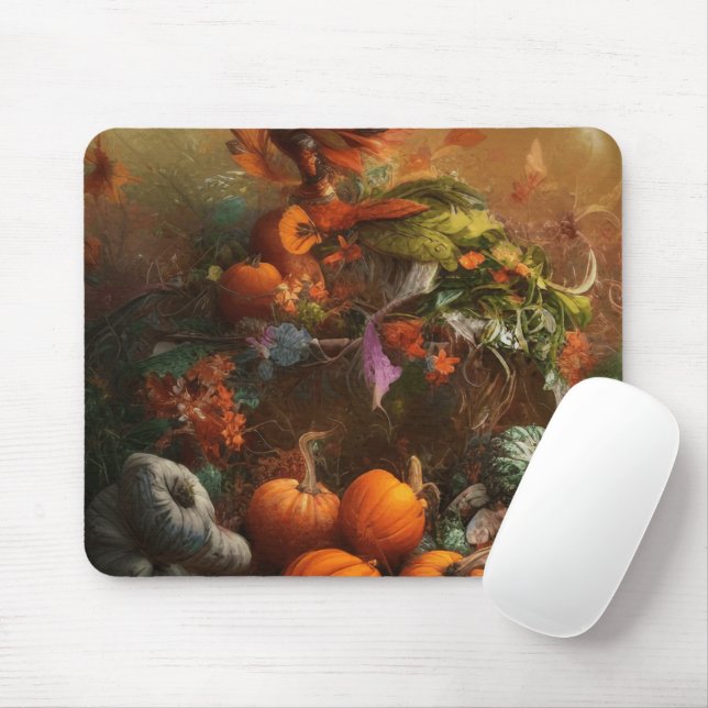 Tapis De Souris Récolte de la Gratitude de la Peinture de l'Action (Avec souris)