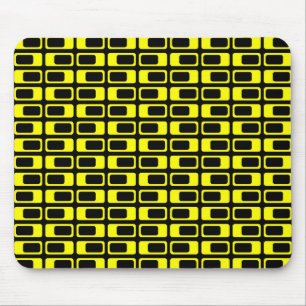 Tapis De Souris Rectangles alternatives (Jaune avec Noir)