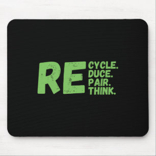 Tapis De Souris Recycle Réduire Réparer Repair Repenser l'activism