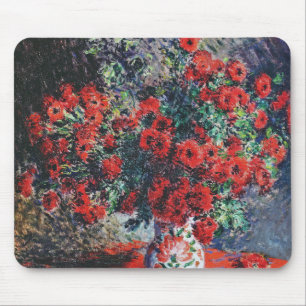 Tapis De Souris Red Chrysanthemum, Monet