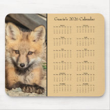 Red Fox Kit - Customizable full year 2025 calendar