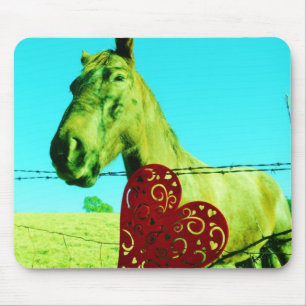 Tapis De Souris Red Heart and Horse