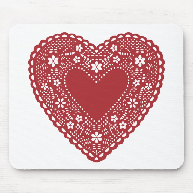 Tapis De Souris Red Lace Heart (Devant)