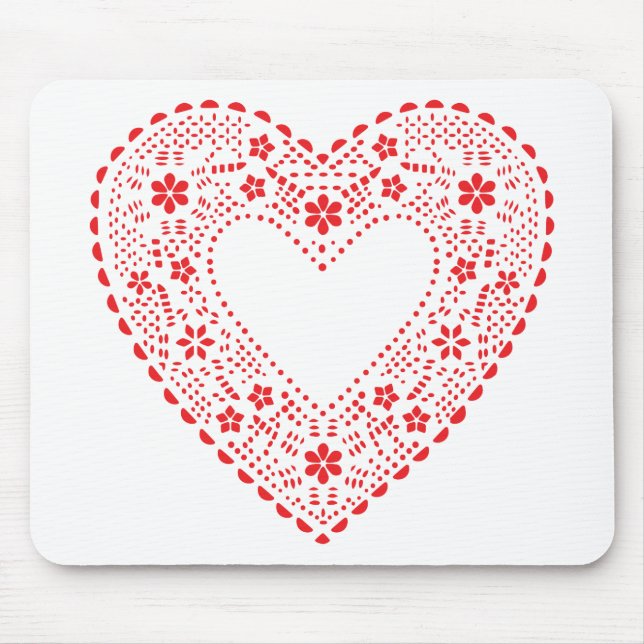 Tapis De Souris Red Lace Heart (Devant)