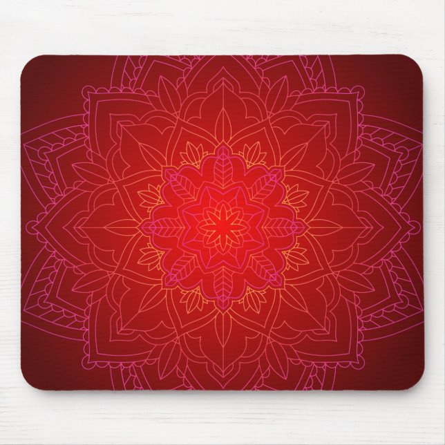 Tapis De Souris Red Mandala (Devant)