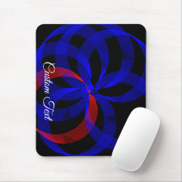 Tapis De Souris Red Revolving Accent Geometric Mouse Pad