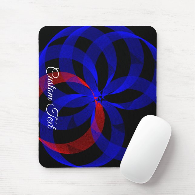 Tapis De Souris Red Revolving Accent Geometric Mouse Pad (Avec souris)