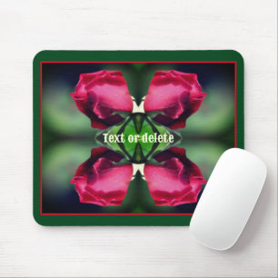 Tapis De Souris Red Rosebud pliage Abstrait personnalisé