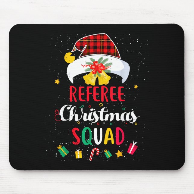 Tapis De Souris Referee Christmas Squad Santa Hat Umre Match  (Devant)
