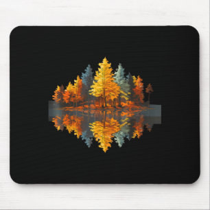 Tapis De Souris Réflexion de la nature forêt automne graphique ext