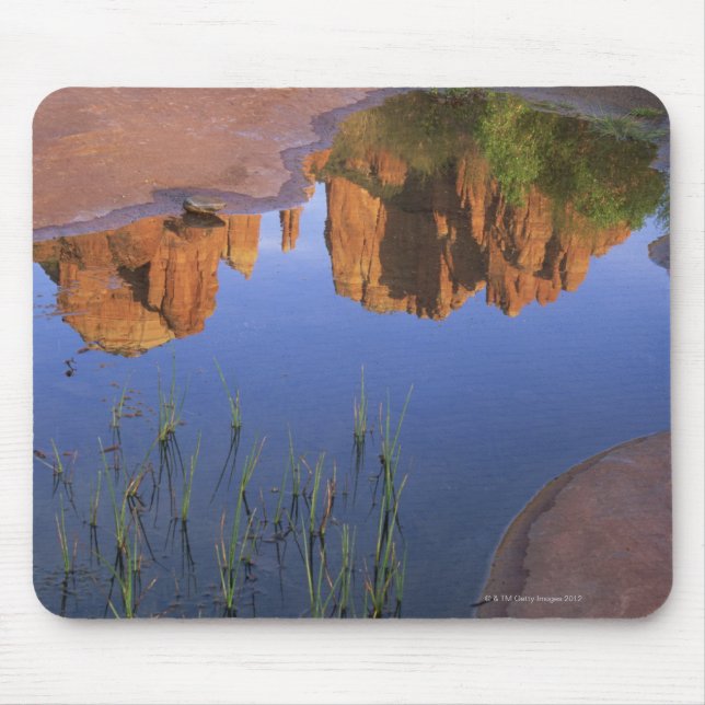 Tapis De Souris Réflexion de roche de cathédrale, Sedona, Arizona (Devant)