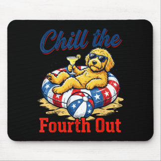 Tapis De Souris Refroidir le quatrième patriote Goldendoodle Usa