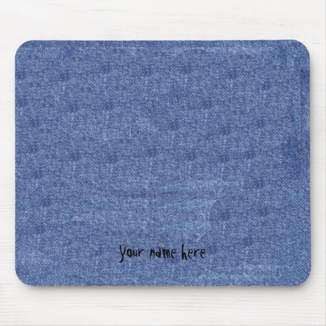Tapis De Souris Regard de denim et votre nom (Devant)