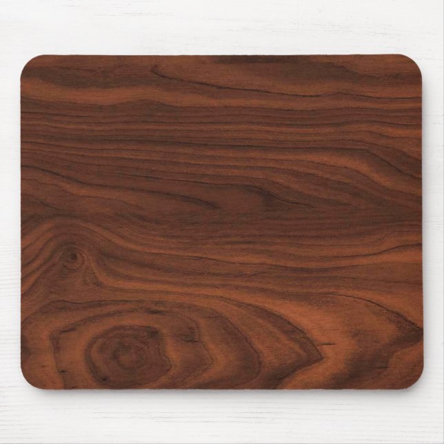 Tapis De Souris Regard du bois de brun foncé (Devant)